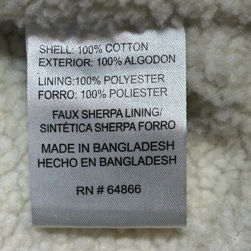 Lee Jacket Mens XL Olive Green Sherpa Chore Field‎ Canvas Full-Zip Warm Gorpcore